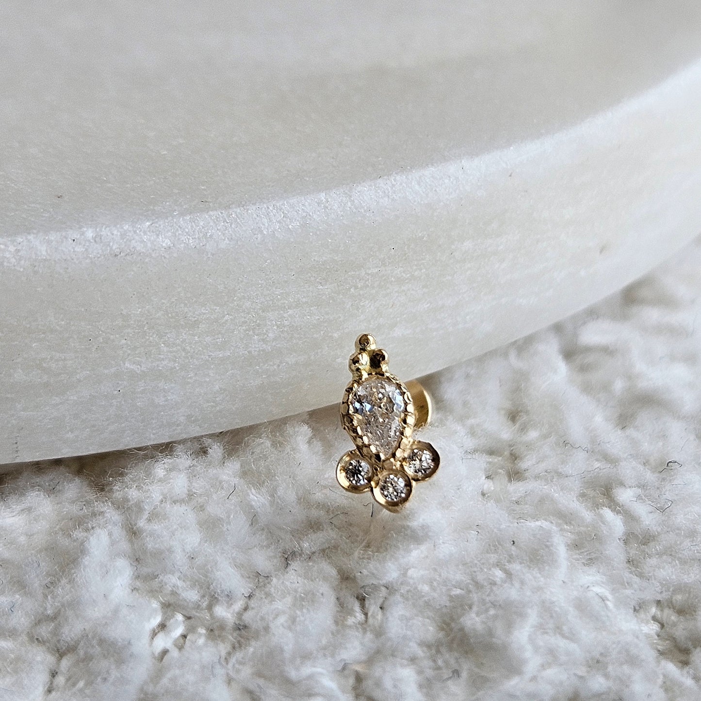 14kt Gold Elegant Cartilage Tear Piercing