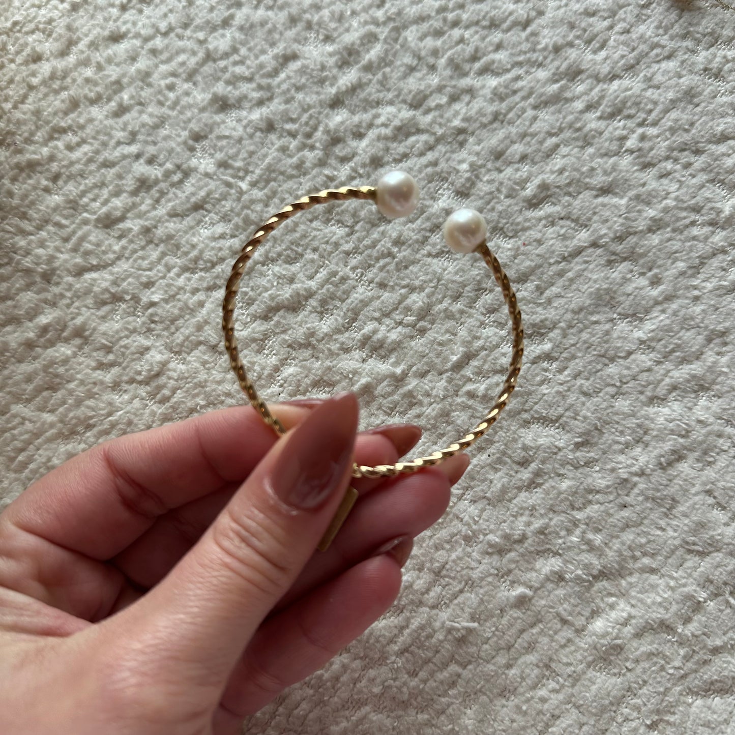 14kt gold Pulsera de perlas naturales