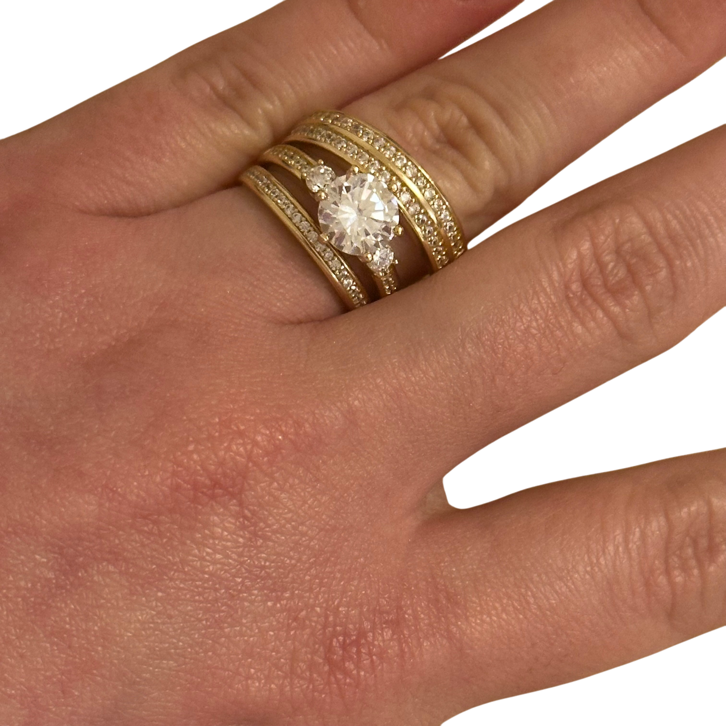 14kt gold Trío de compromiso