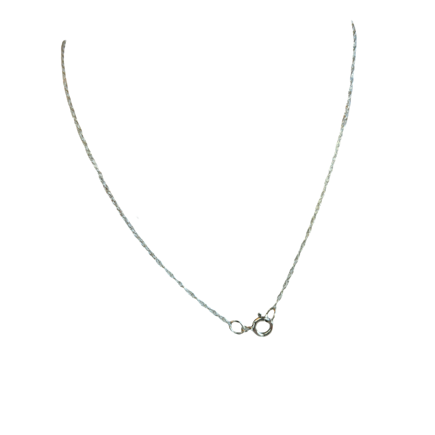 10kt White Gold Chain with natural Colombian emerald pendant and natural diamonds