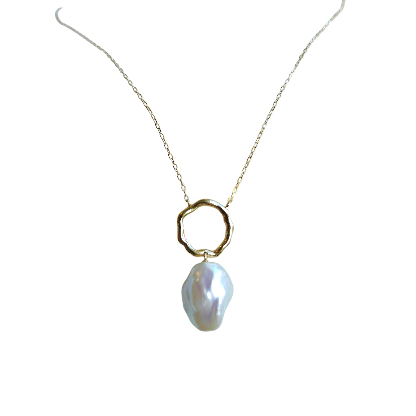 18kt Gold Chain with natural pearl pendant
