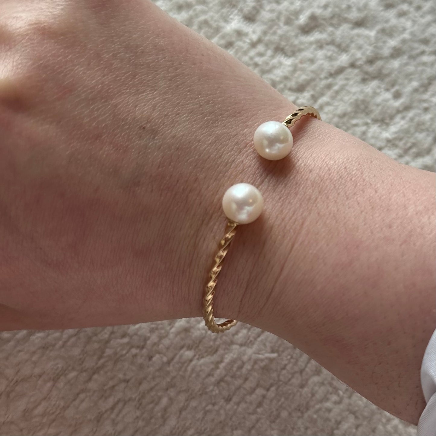 14kt gold Pulsera de perlas naturales