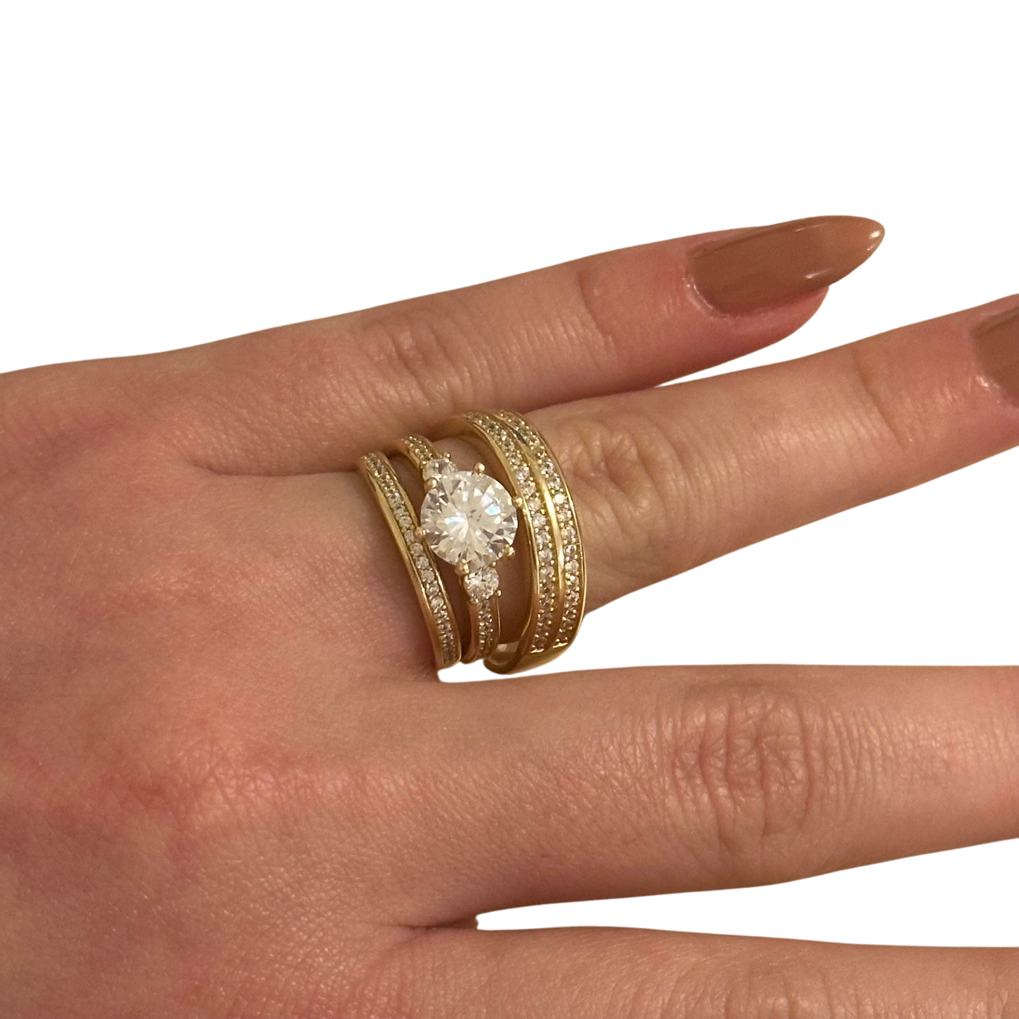 14kt gold Trío de compromiso