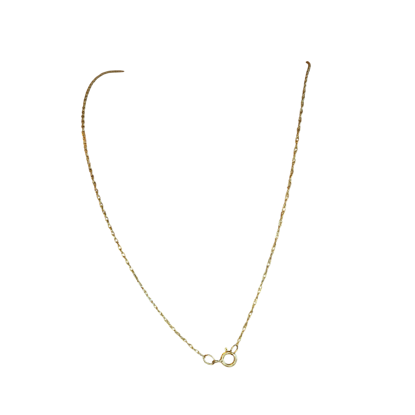 10kt Gold Chain with a seawater flower pendant and natural diamonds