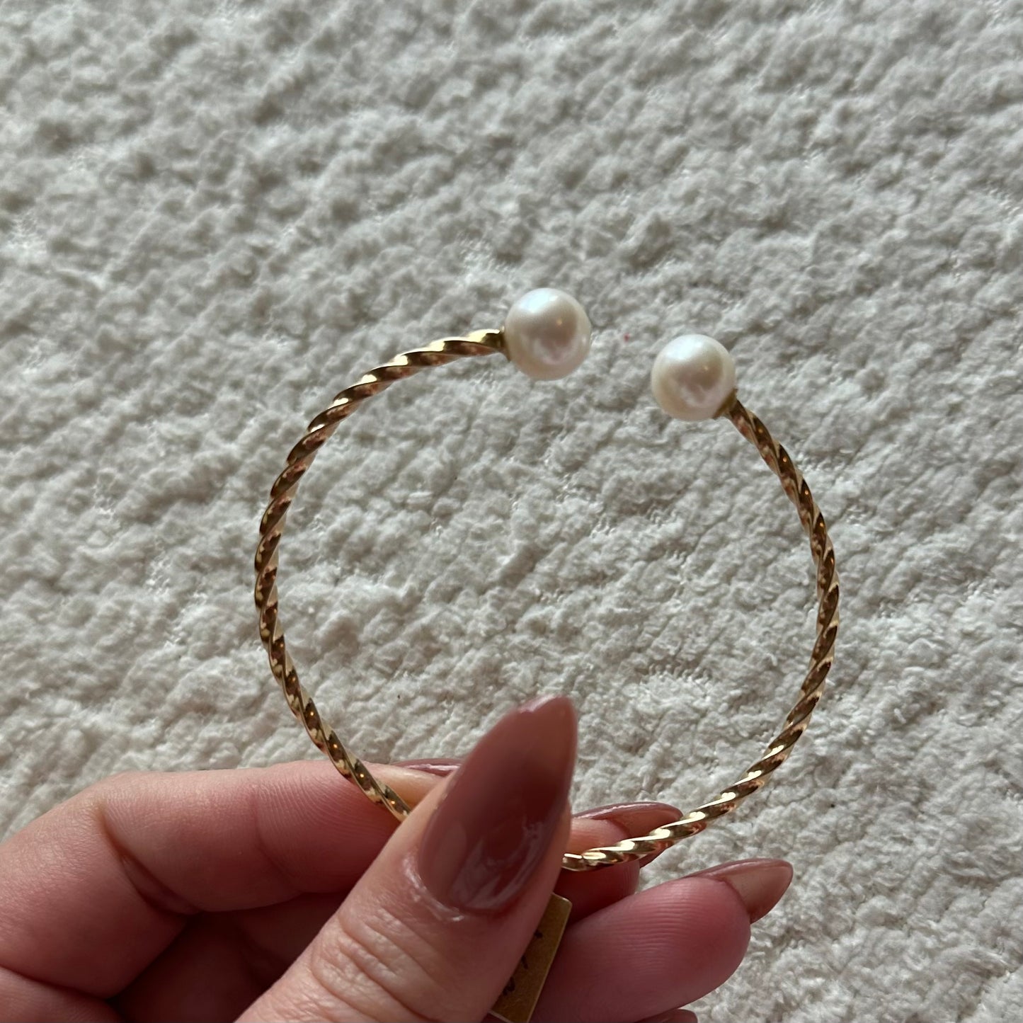 14kt gold Pulsera de perlas naturales