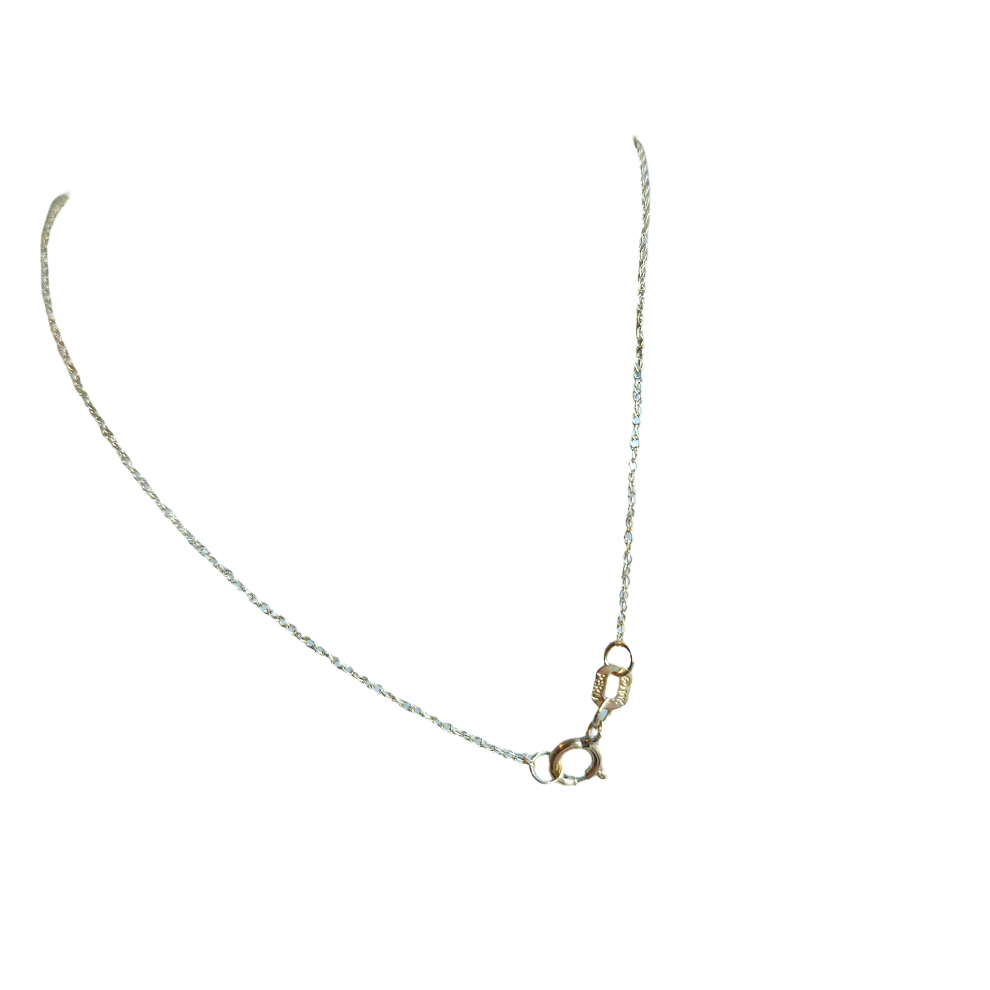 10kt Gold Drop chain with Garnet pendant (natural semiprecious stone) and white natural diamonds