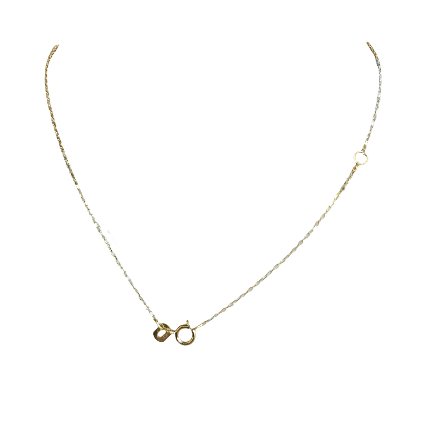 18kt Gold Chain with Turkish eye pendant made of Sapphires and diamonds.