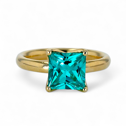 14kt yellow gold paraiba princess