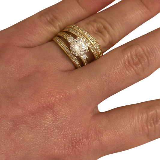 14kt gold Trío de compromiso